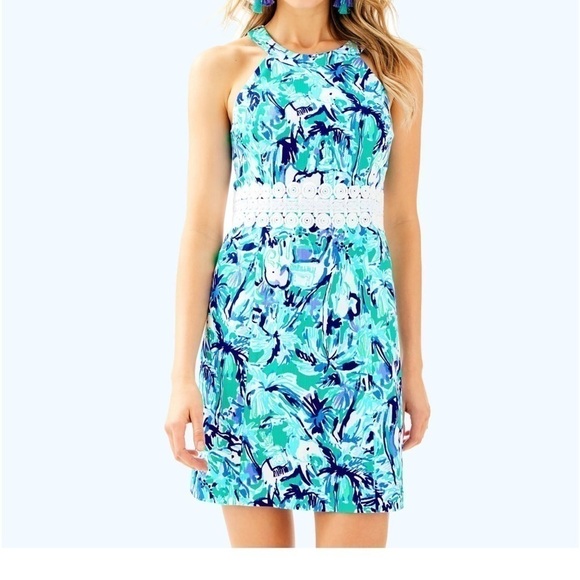 Lilly Pulitzer NWOT. Blue white green and purple - Picture 1 of 11